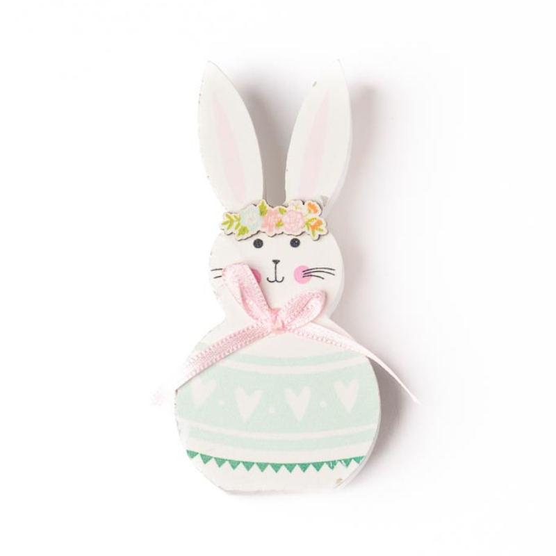 Hase mint/rosa/weiss