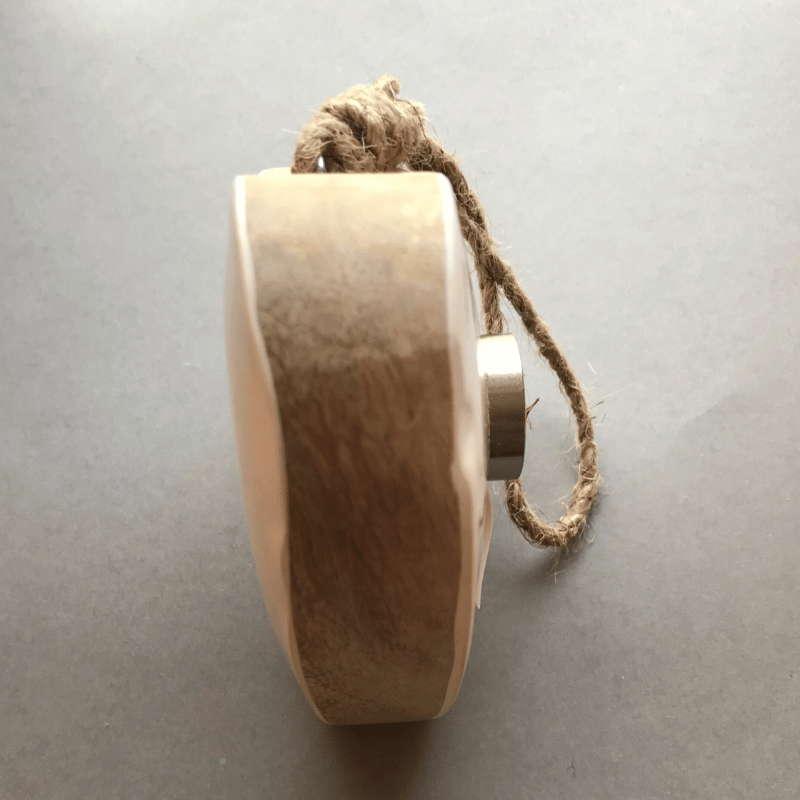 Holzherz mit Kordel shabbychic weiss glanz