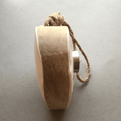 Holzherz mit Kordel shabbychic weiss glanz